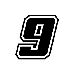 Numeri e lettere adesive Race moto GP - GAT