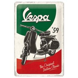 Cartello in latta Vespa The Italian Classic - NOSTALGIC ART