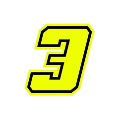 Numeri e lettere adesive Race moto GP - GAT