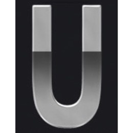 Adesivi lettere e numeri Chrome Logo - LAMPA