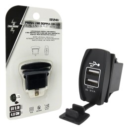 Presa di corrente USB doppio con LED bianco - ZIM&MANN