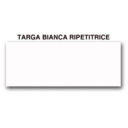 Accessori ed adattatori per portabici Targa bianca ripetitrice - GAT