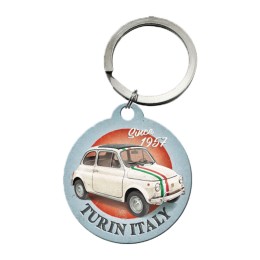Portachiavi Fiat 500 Turin Italy - NOSTALGIC ART