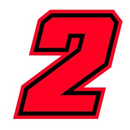Numeri e lettere adesive Numero gara 2 - GAT