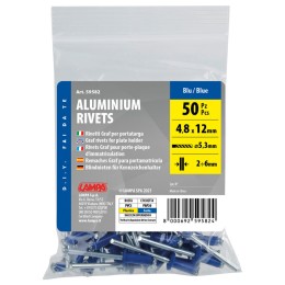 Kit fissaggio targa Aluminium Rivets - LAMPA