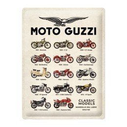 Cartello in latta Moto Guzzi Model Chart - NOSTALGIC ART