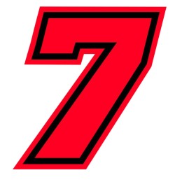 Numeri e lettere adesive Numero gara 7 - GAT