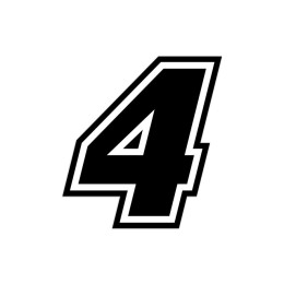 Numeri e lettere adesive Race moto GP - GAT
