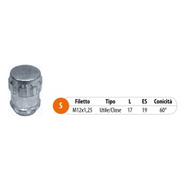 Dadi antifurto Suzuki Alto, Grand Vitara, Jimny, Swift, Wagon R - TECNOSTEEL