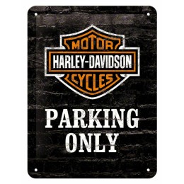 Cartello in latta Harley Davidson Parking Only - NOSTALGIC ART