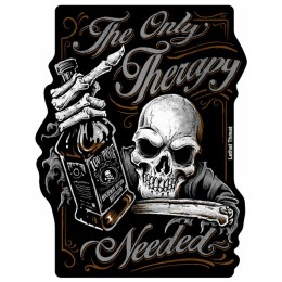 Adesivi Rude & Crude: The Only Therapy Skull - LETHAL THREAT