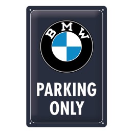 Cartello in latta Bmw Parking Only Classic Blue - NOSTALGIC ART