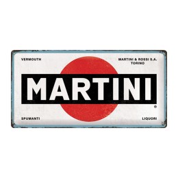 Cartello in latta Martini Logo - NOSTALGIC ART