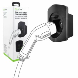 Staffa cavo auto elettrica Gancio da parete con porta spina - ECOBAR