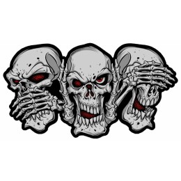 Adesivi No Evil Skulls - LETHAL THREAT