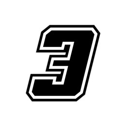 Numeri e lettere adesive Race moto GP - GAT